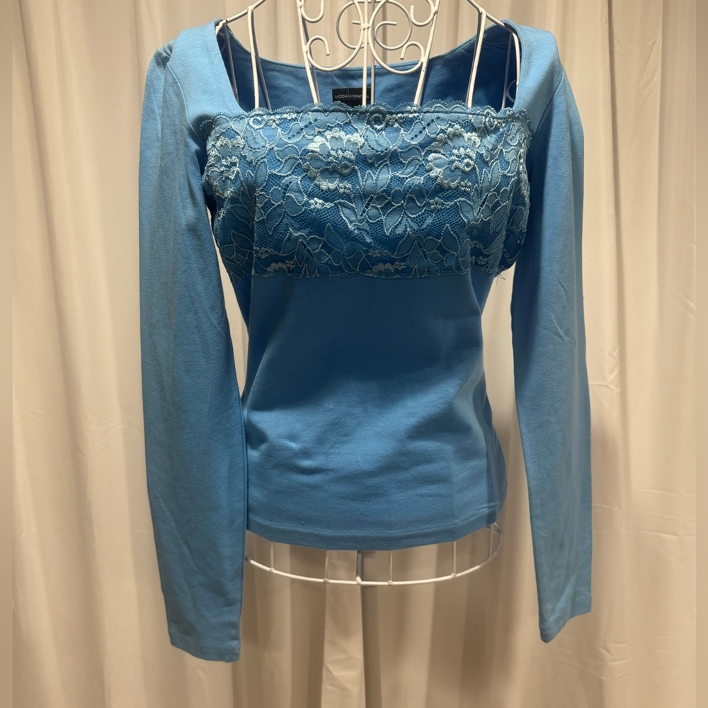 Victoria's Secret Moda International Lacy Tee
With Built-in Shelf Bra